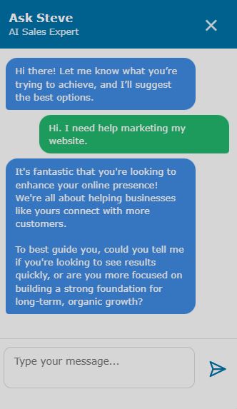 AI Chatbot Conversation Example